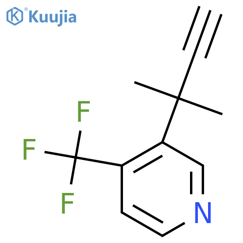3-(2-methylbut-3-yn-2-yl)-4-(trifluoromethyl)pyridine structure