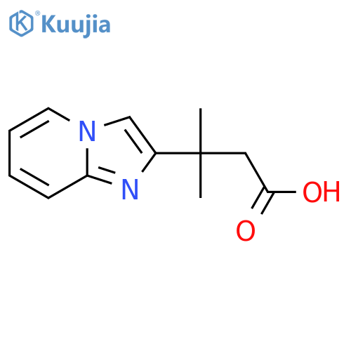 3-{imidazo1,2-apyridin-2-yl}-3-methylbutanoic acid structure