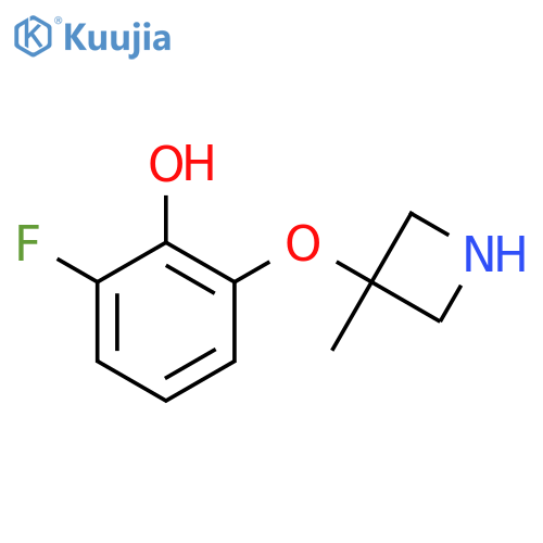 2-fluoro-6-(3-methylazetidin-3-yl)oxyphenol structure