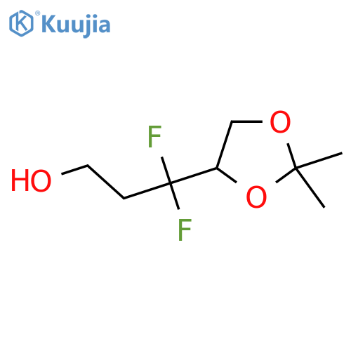 3-(2,2-dimethyl-1,3-dioxolan-4-yl)-3,3-difluoropropan-1-ol structure