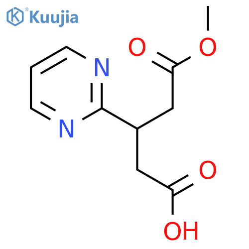 5-methoxy-5-oxo-3-(pyrimidin-2-yl)pentanoic acid structure
