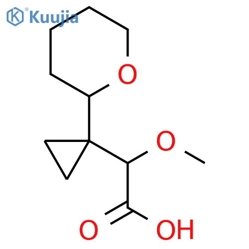 2-methoxy-2-1-(oxan-2-yl)cyclopropylacetic acid structure