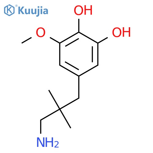 5-(3-amino-2,2-dimethylpropyl)-3-methoxybenzene-1,2-diol structure