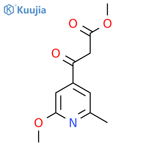 methyl 3-(2-methoxy-6-methylpyridin-4-yl)-3-oxopropanoate structure