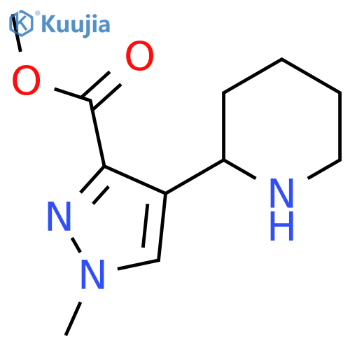 methyl 1-methyl-4-(piperidin-2-yl)-1H-pyrazole-3-carboxylate structure