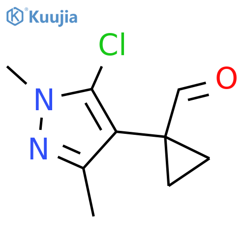 1-(5-chloro-1,3-dimethyl-1H-pyrazol-4-yl)cyclopropane-1-carbaldehyde structure