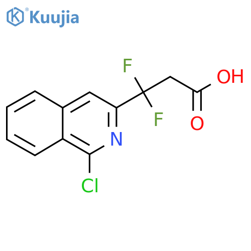 3-(1-chloroisoquinolin-3-yl)-3,3-difluoropropanoic acid structure