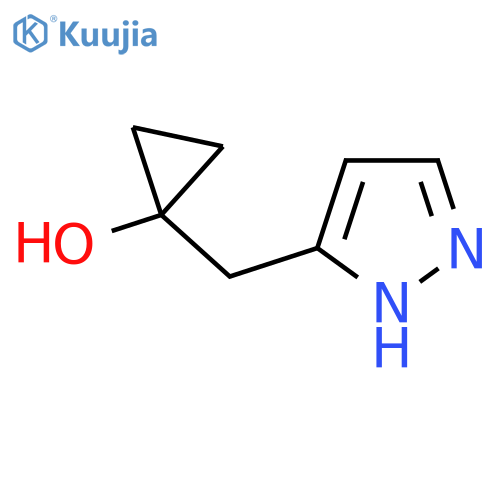 1-(1H-pyrazol-3-yl)methylcyclopropan-1-ol structure