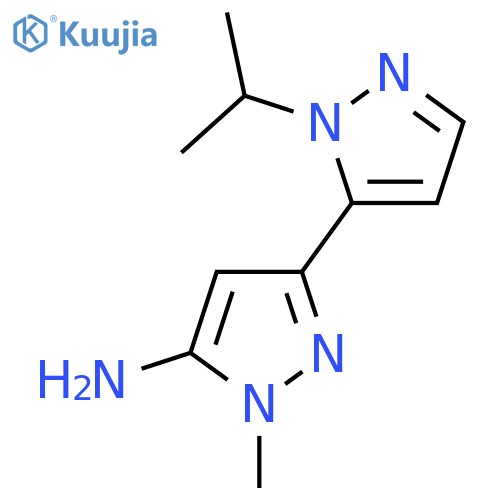1-methyl-3-1-(propan-2-yl)-1H-pyrazol-5-yl-1H-pyrazol-5-amine structure