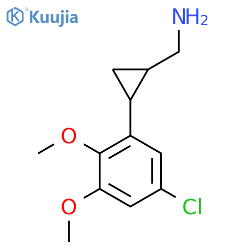 2-(5-chloro-2,3-dimethoxyphenyl)cyclopropylmethanamine structure
