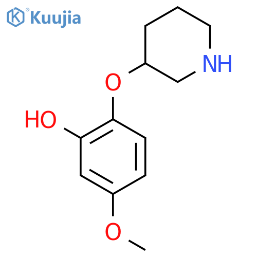 5-Methoxy-2-(piperidin-3-yloxy)phenol structure