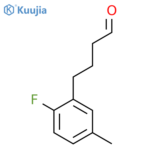 4-(2-fluoro-5-methylphenyl)butanal structure
