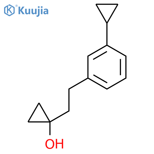 1-2-(3-cyclopropylphenyl)ethylcyclopropan-1-ol structure