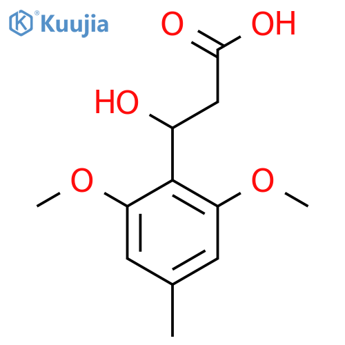 3-(2,6-Dimethoxy-4-methylphenyl)-3-hydroxypropanoic acid structure