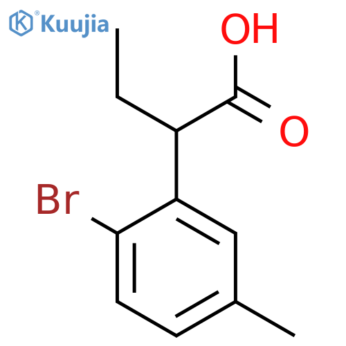 2-(2-Bromo-5-methylphenyl)butanoic acid structure