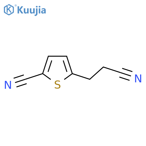 5-(2-cyanoethyl)thiophene-2-carbonitrile structure
