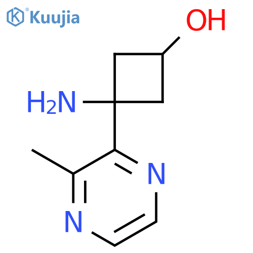 3-amino-3-(3-methylpyrazin-2-yl)cyclobutan-1-ol structure