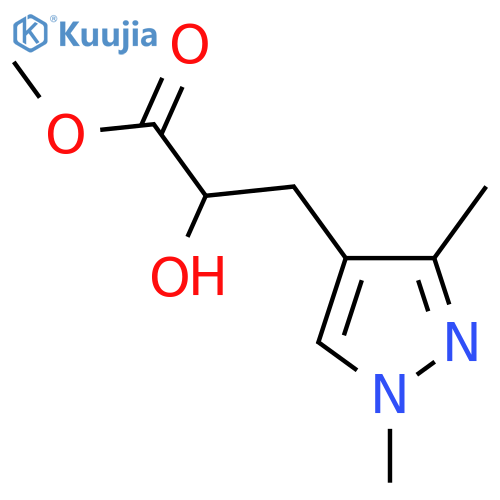 methyl 3-(1,3-dimethyl-1H-pyrazol-4-yl)-2-hydroxypropanoate structure