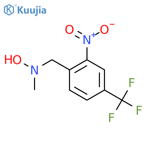 N-methyl-N-{2-nitro-4-(trifluoromethyl)phenylmethyl}hydroxylamine structure