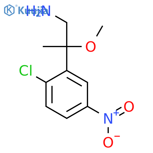 2-(2-chloro-5-nitrophenyl)-2-methoxypropan-1-amine structure