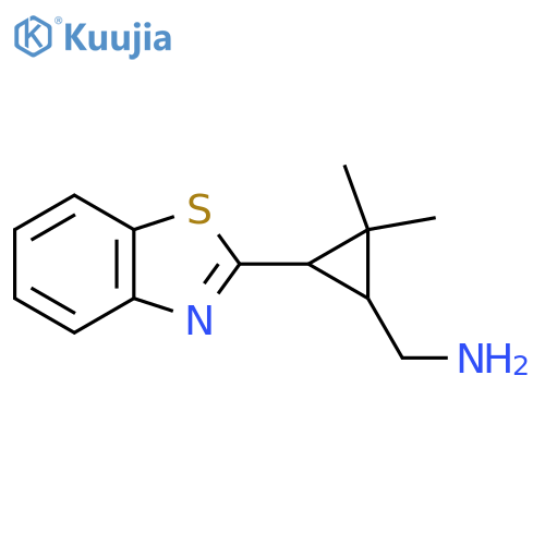 3-(1,3-benzothiazol-2-yl)-2,2-dimethylcyclopropylmethanamine structure
