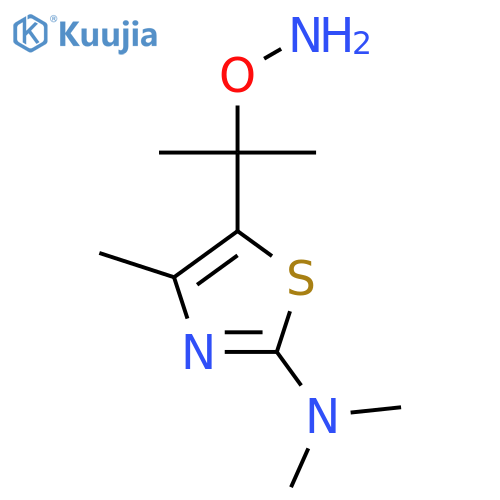 5-2-(aminooxy)propan-2-yl-N,N,4-trimethyl-1,3-thiazol-2-amine structure