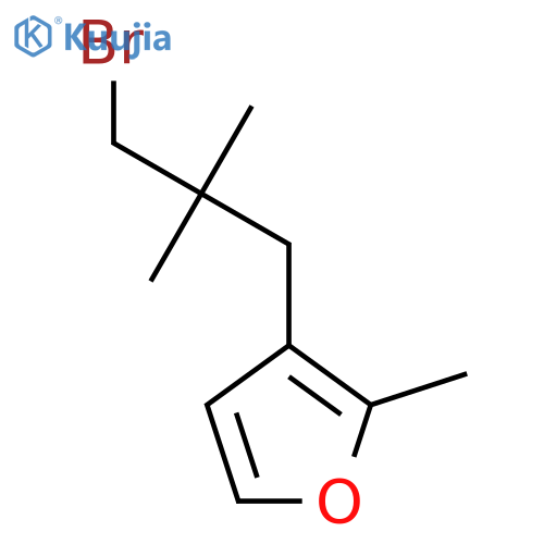3-(3-bromo-2,2-dimethylpropyl)-2-methylfuran structure
