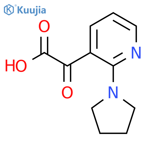 2-oxo-2-2-(pyrrolidin-1-yl)pyridin-3-ylacetic acid structure