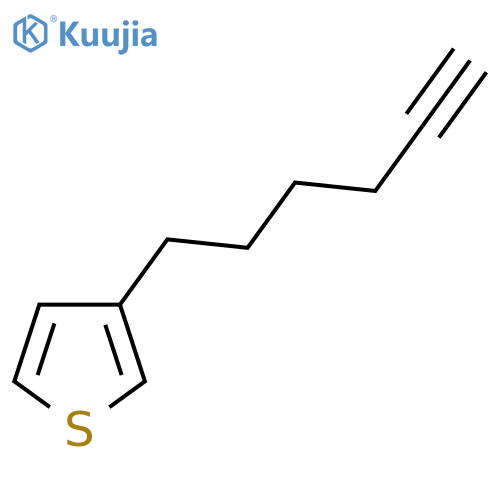 3-(hex-5-yn-1-yl)thiophene structure