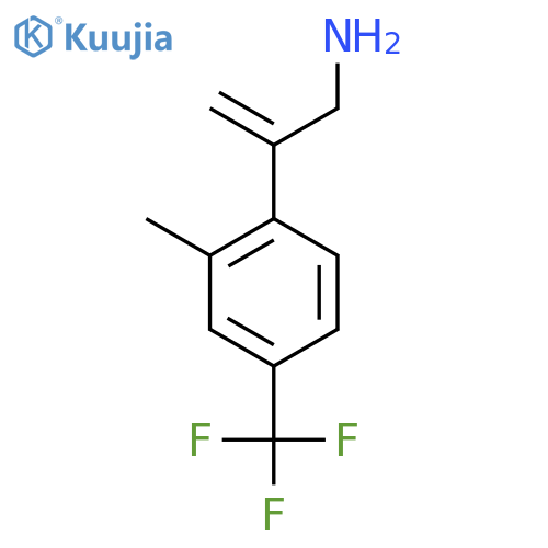 2-2-methyl-4-(trifluoromethyl)phenylprop-2-en-1-amine structure