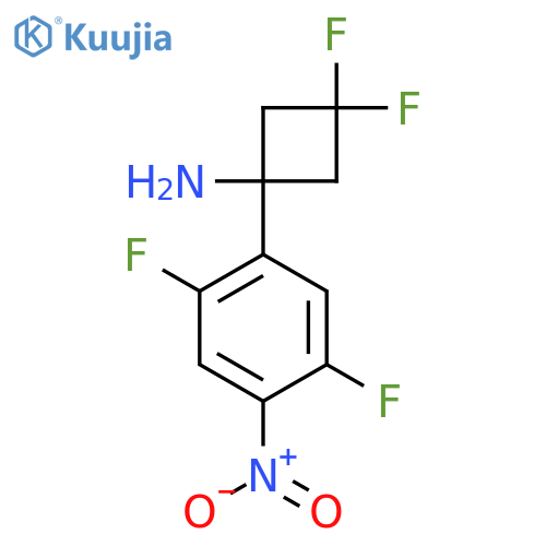 1-(2,5-difluoro-4-nitrophenyl)-3,3-difluorocyclobutan-1-amine structure