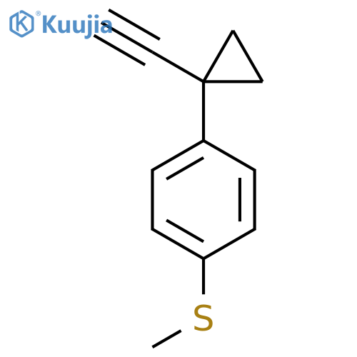 1-(1-ethynylcyclopropyl)-4-(methylsulfanyl)benzene structure