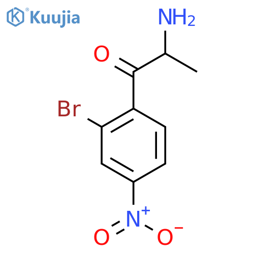2-amino-1-(2-bromo-4-nitrophenyl)propan-1-one structure