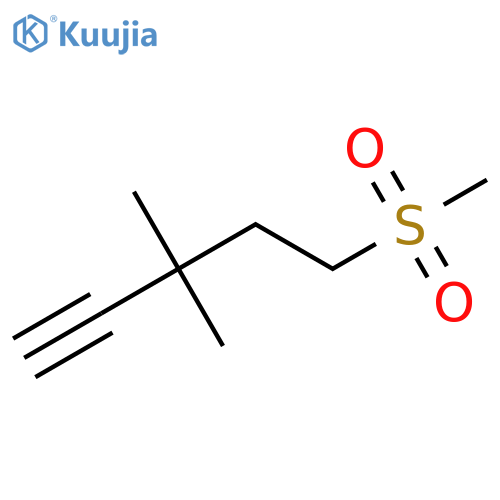 5-Methanesulfonyl-3,3-dimethylpent-1-yne structure