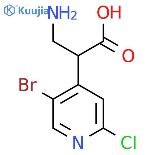 3-amino-2-(5-bromo-2-chloropyridin-4-yl)propanoic acid structure
