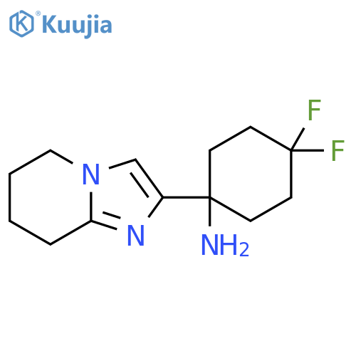 4,4-difluoro-1-{5H,6H,7H,8H-imidazo1,2-apyridin-2-yl}cyclohexan-1-amine structure