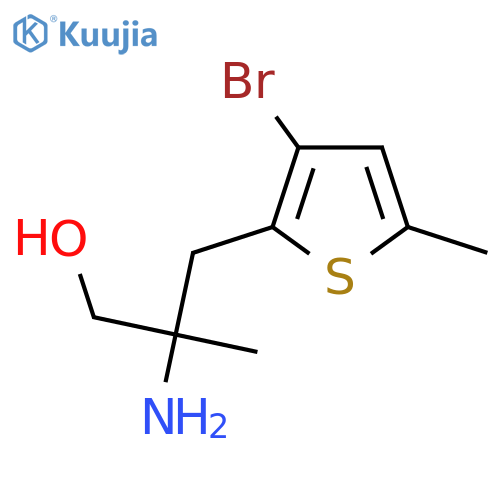 2-amino-3-(3-bromo-5-methylthiophen-2-yl)-2-methylpropan-1-ol structure