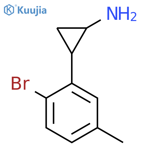 2-(2-bromo-5-methylphenyl)cyclopropan-1-amine structure
