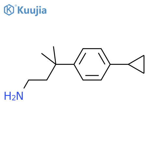 3-(4-cyclopropylphenyl)-3-methylbutan-1-amine structure