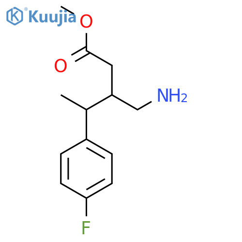 methyl 3-(aminomethyl)-4-(4-fluorophenyl)pentanoate structure