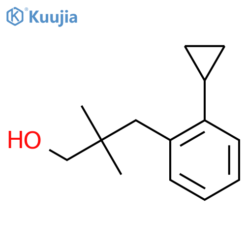 3-(2-cyclopropylphenyl)-2,2-dimethylpropan-1-ol structure