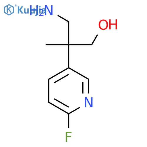 3-amino-2-(6-fluoropyridin-3-yl)-2-methylpropan-1-ol structure
