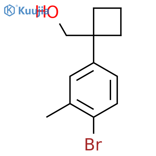 1-(4-bromo-3-methylphenyl)cyclobutylmethanol structure