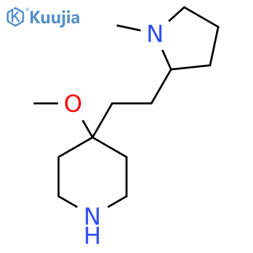 4-methoxy-4-2-(1-methylpyrrolidin-2-yl)ethylpiperidine structure