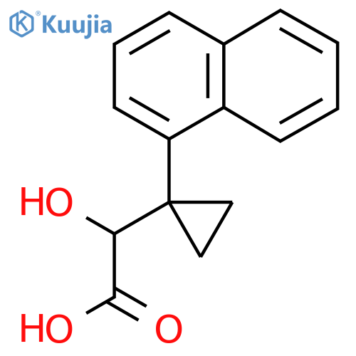 2-hydroxy-2-1-(naphthalen-1-yl)cyclopropylacetic acid structure