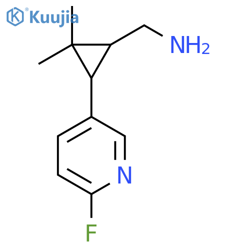3-(6-fluoropyridin-3-yl)-2,2-dimethylcyclopropylmethanamine structure
