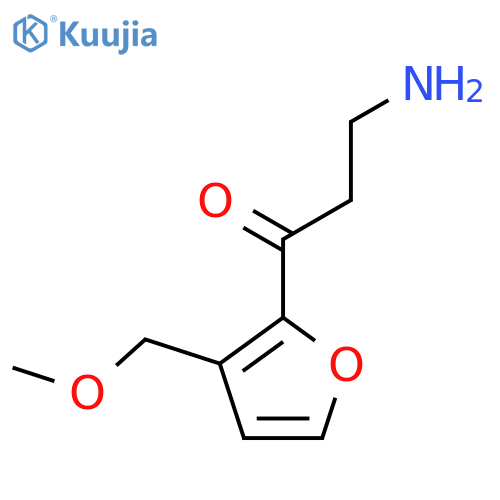 3-amino-1-3-(methoxymethyl)furan-2-ylpropan-1-one structure