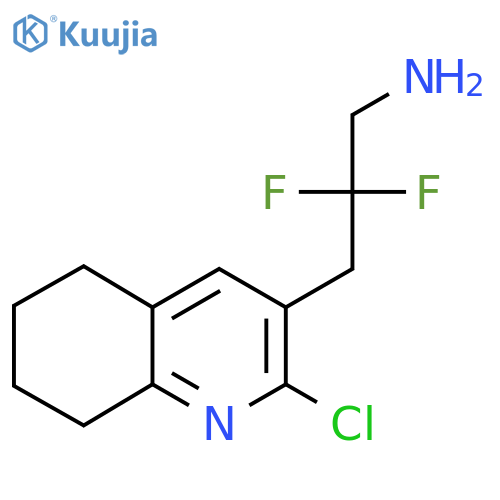 3-(2-chloro-5,6,7,8-tetrahydroquinolin-3-yl)-2,2-difluoropropan-1-amine structure