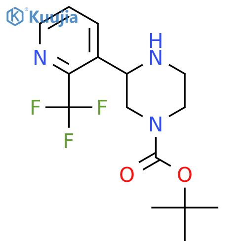 tert-butyl 3-2-(trifluoromethyl)pyridin-3-ylpiperazine-1-carboxylate structure