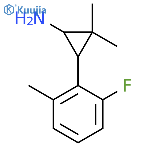 3-(2-fluoro-6-methylphenyl)-2,2-dimethylcyclopropan-1-amine structure